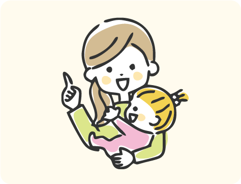 手話でコミュニケーションをとる親子