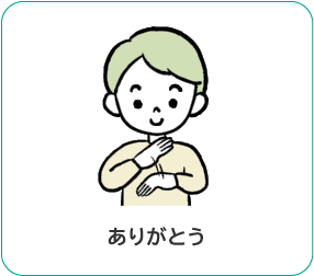 手話「ありがとう」